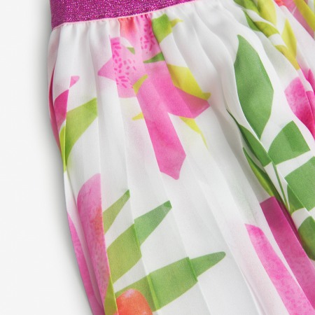 Fusta fete plisee, gama CHIC,imprimeu floral, BOBOLI [3]