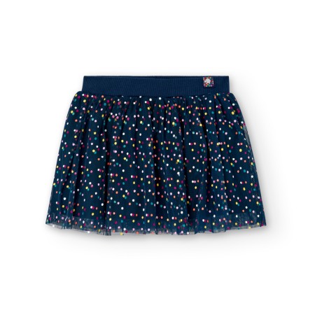 Fete/Baieti 2- 16 ani - Fusta fete tulle cu buline multicolor, bleumarin, brand Boboli
