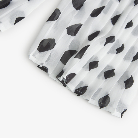 Fusta pantalon fete 1-8 ani, plisata, buline negre, brand Boboli [3]