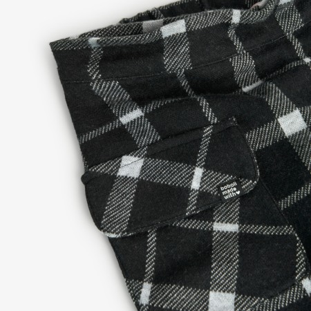 Fusta pantalon fete 4-16 ani, tricot fin, carouri, alb/negru, Boboli [3]