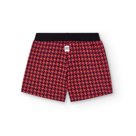 Fusta pantalon fete 4-16 ani, tricot, model gemetric, roz/negru, Boboli [1]