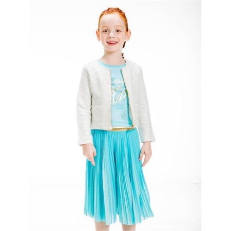 Fete - Fusta pantalon plisata fete 4-14 ani , aqua, UBS2