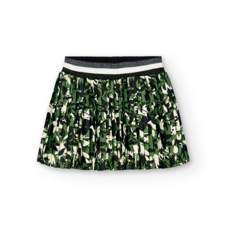 Fuste - Fusta plisata fete 4-16 ani,imprimeu floral, verde, Boboli