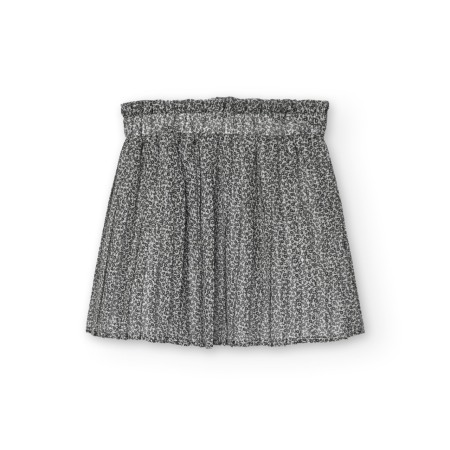 Fusta plisata fete 4-16 ani,imprimeu flori negre, brand Boboli [1]