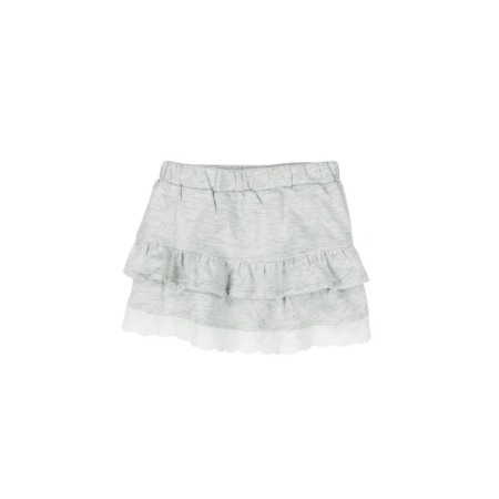 Fusta sport bebe fete,  bumbac, volanase broderie sparta,  gri , Boboli [1]