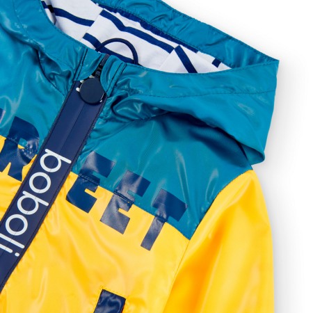 Geaca baiat antivant cu gluga, galbena, Boboli [3]