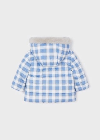 Geaca bebe baiat, reversibila, carouri, blue [1]