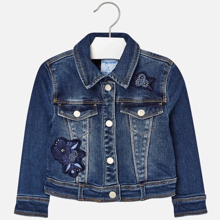 Geaca denim cu broderie fete Mayoral Albastru [2]