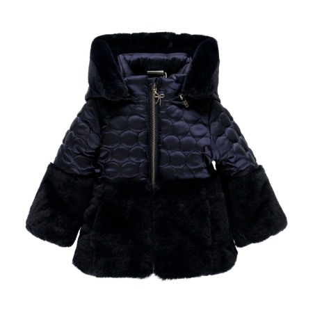 Fete/Baieti 2- 16 ani - Geaca eleganta cu blanita , matlasata, navy, Boboli