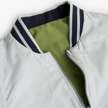 Geaca eleganta reversibila baieti, kaki, brand Boboli [6]