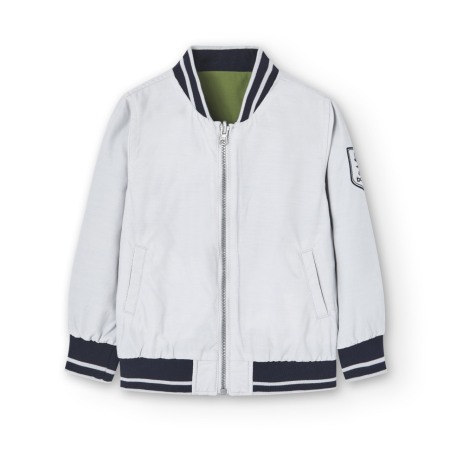 Geaca eleganta reversibila baieti, kaki, brand Boboli [3]