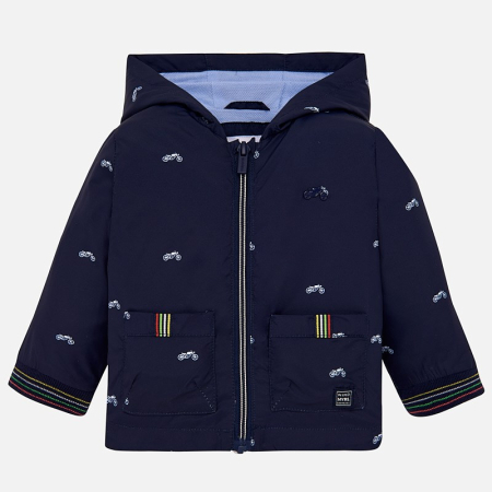 Geaca - Geaca fas antivant bebe, imprimeu motociclete, navy