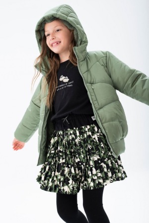 Geci iarna/Veste - Geaca fete 4-16 ani, saten, captuseala blanita, Boboli