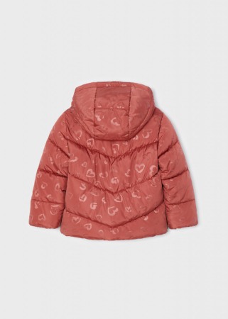 Geaca fete matlasata cu gluga, caramizie [1]