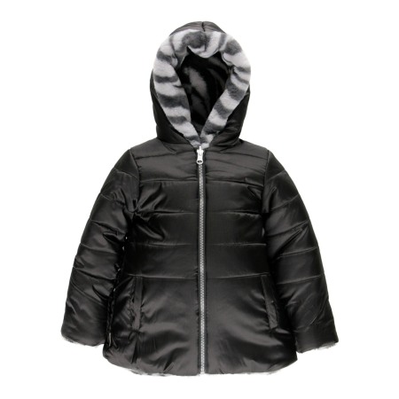 Geaca fete reversibila cu blanita, animal print, Boboli [4]