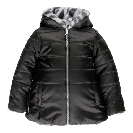 Fete/Baieti 2- 16 ani - Geaca fete reversibila cu blanita, animal print, Boboli