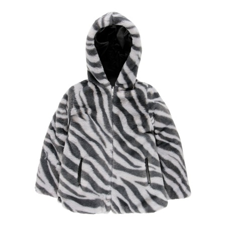 Geaca fete reversibila cu blanita, animal print, Boboli [5]