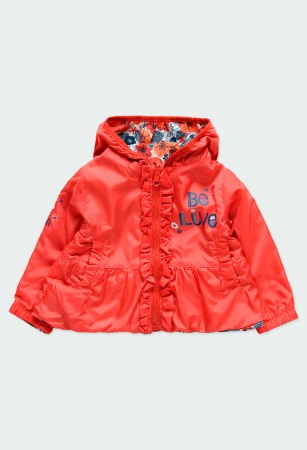OUTLET - Geaca fete reversibila, imprimeu floral, corai, Boboli