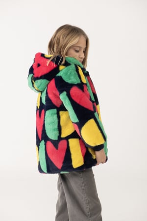 Geci iarna/Veste - Geaca fete reversibila, multicolor, brand Boboli