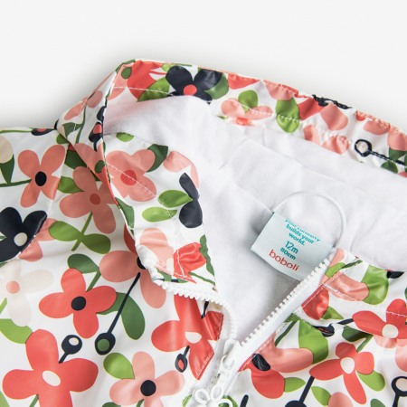 Geaca fetite cu gluga, primavara, antivant, imprimeu floral, Boboli [3]