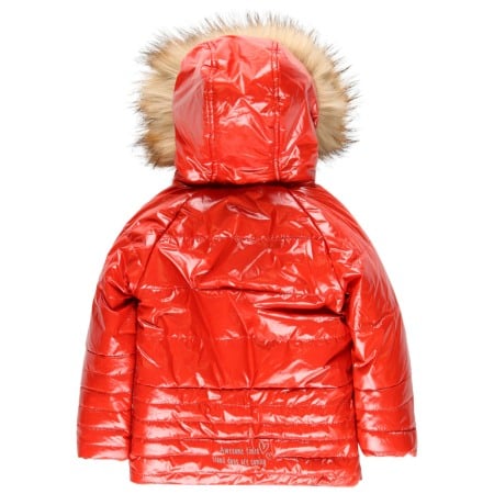 Geaca parka iarna fete 4-16 ani, reversibila, caramizie, Boboli [3]