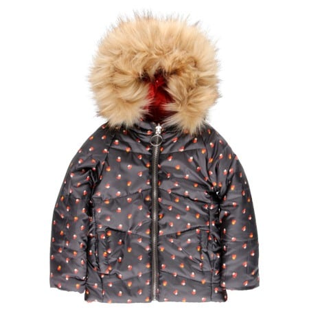 Geaca parka iarna fete 4-16 ani, reversibila, caramizie, Boboli [4]