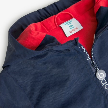 Geaca primavara baieti, gluga, antivant, gri, brand Boboli [2]