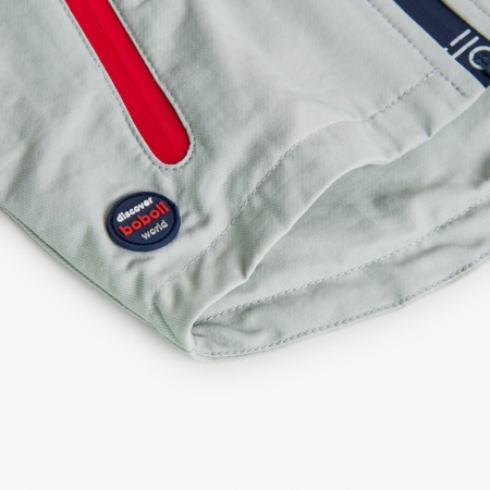 Geaca primavara baieti, gluga, antivant, gri, brand Boboli [4]