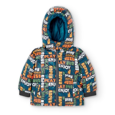 Geaca reversibila baieti 1-8 ani, thermo, imprimeu text, Boboli [3]