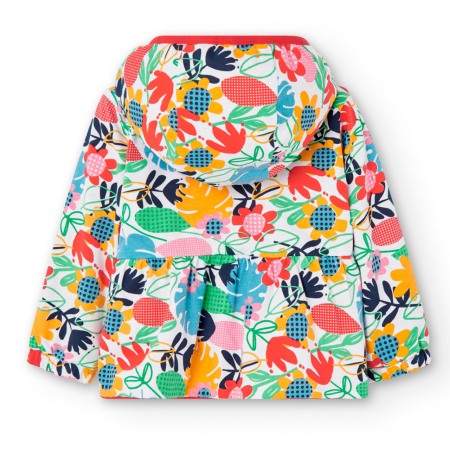 Geaca reversibila fetite cu gluga, rosie, Boboli [6]