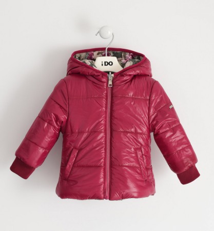 Geaca thermo fete , reversibila, imprimeu floral ,grena, iDO [2]