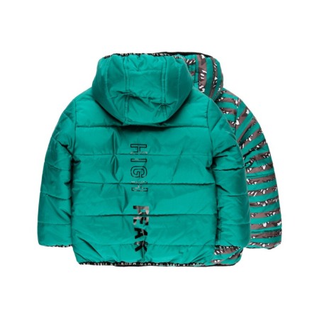Geaca vatuita baiat, reversibila, verde, Boboli [1]