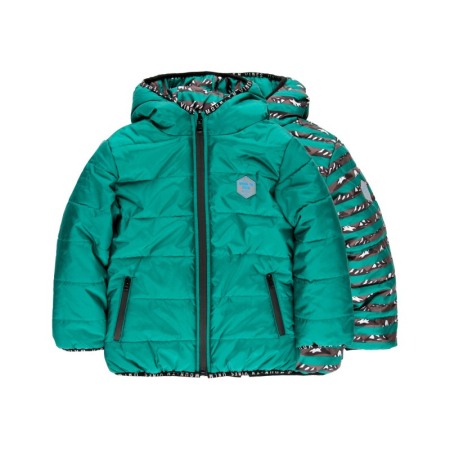 Fete/Baieti 2- 16 ani - Geaca vatuita baiat, reversibila, verde, Boboli