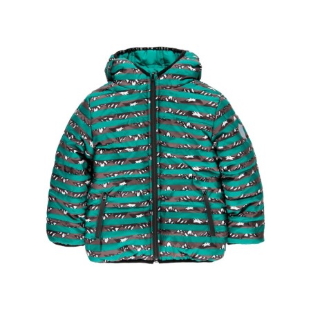 Geaca vatuita baiat, reversibila, verde, Boboli [4]