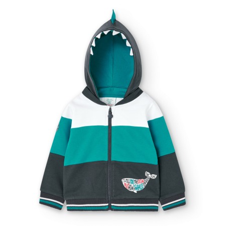 Hanorac baieti, bumbac better cotton, gluga detasabila, BOBOLI [4]