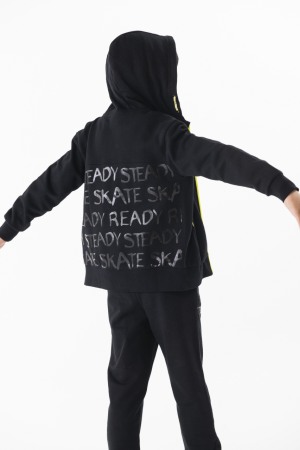 Hanorac bumbac better cotton cu gluga baieti 4-16 ani, negru, Boboli [1]