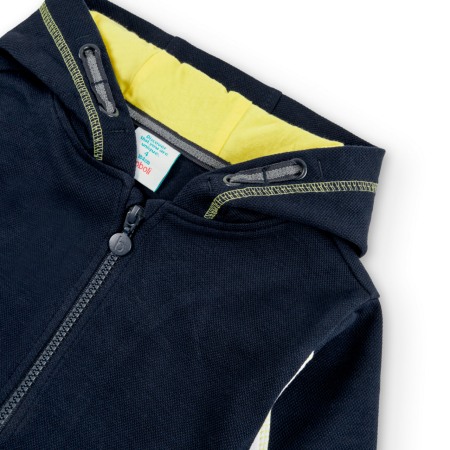 Hanorac cu gluga baiat, bumbac, bleumarin, Boboli [4]