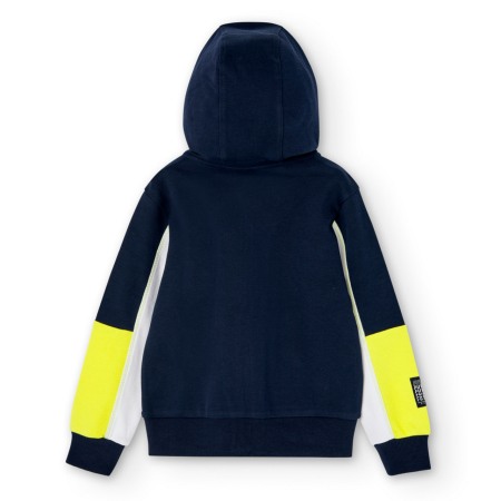 Hanorac cu gluga baiat, bumbac, bleumarin, Boboli [2]