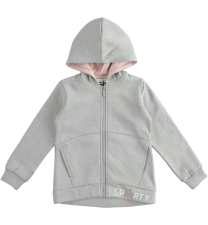 Hanorace/Jachete jersey - Hanorac cu gluga fete 8-16 ani,gri, iDO
