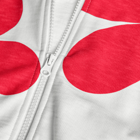 Hanorac cu gluga fetite 1-8 ani, bumbac better cotton, imprimeu floare rosie, alb, brand Boboli [2]