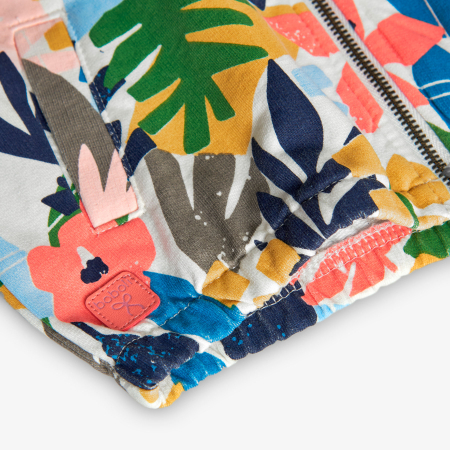 Hanorac cu gluga fetite 1-8 ani, bumbac better cotton, imprimeu floral, brand Boboli [3]