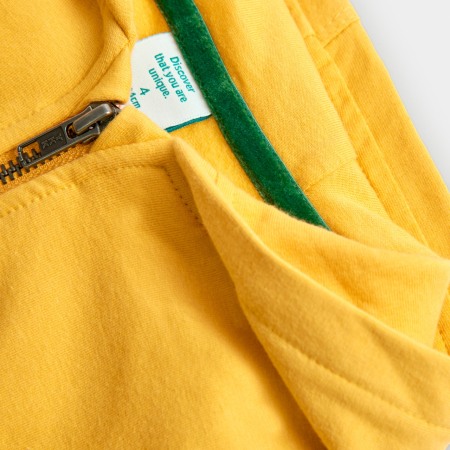 Hanorac fete bumbac cu gluga, galben, Boboli [2]