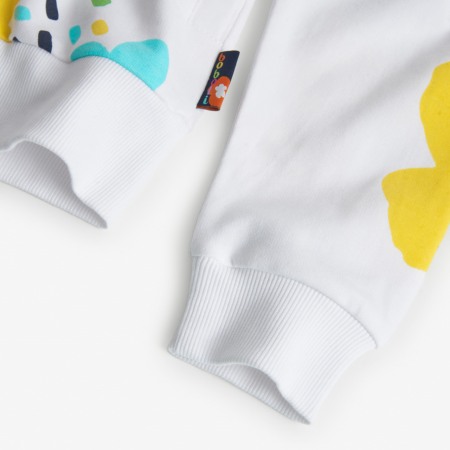 Hanorac fete bumbac cu gluga, imprimeu floral multicolor, Boboli - 409192 [3]