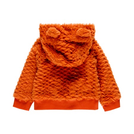 Hanorac pufos fete cu gluga, portocaliu, Boboli [1]