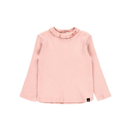 Fete/Baieti 2- 16 ani - Helanca fete pe gat, bumbac, roz pudra, Boboli