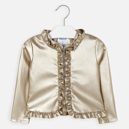 Geci/Jachete primavara - Jacheta aurie cu volanase Mayoral