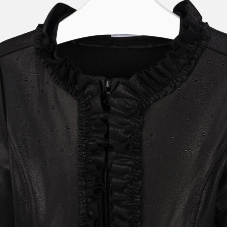 Jacheta fete imitatie piele Mayoral, neagra [2]