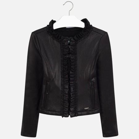 Fete/Baieti 2- 16 ani - Jacheta fete imitatie piele Mayoral, neagra