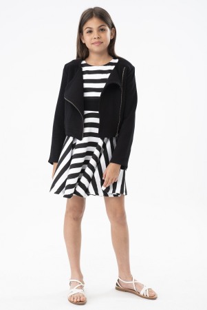 Geci/Jachete primavara - Jacheta fete, model in relief, neagra, Boboli