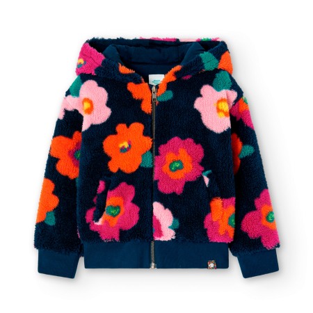 Geci/Jachete primavara - Jacheta fetite flufy, imprimeu floral, Boboli